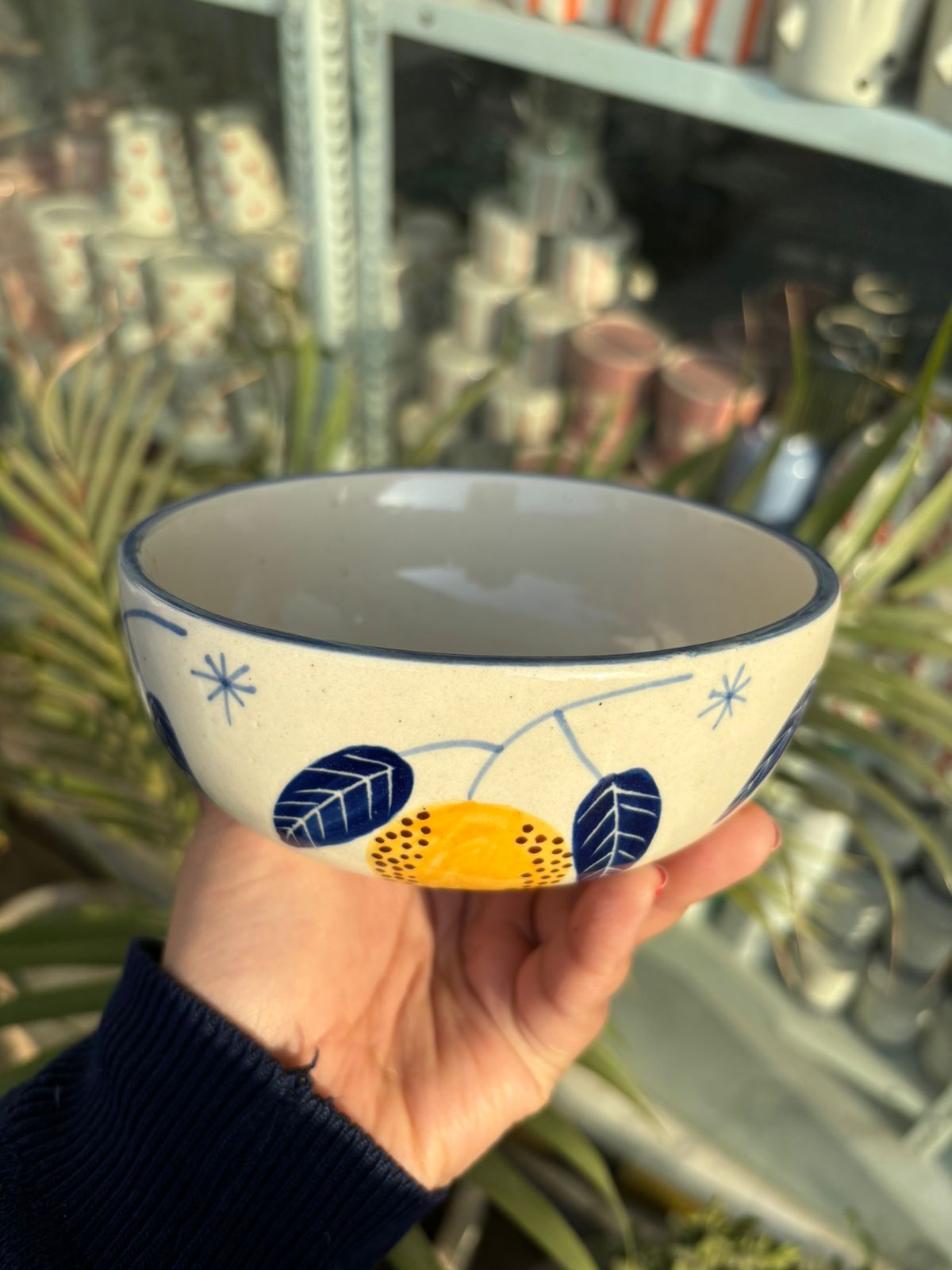 Orange Hand-painted Snack Bowl