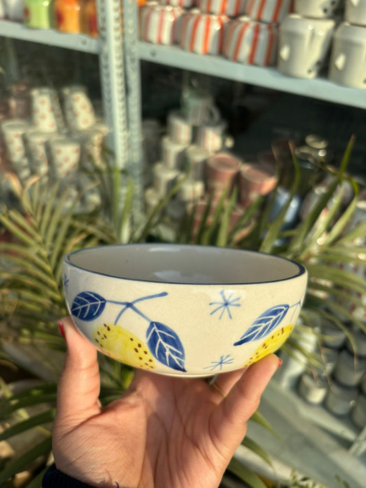 Lemon Hand-painted Snack Bowl