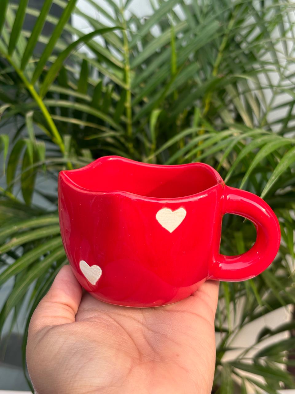 Pinterest Red Heart Coffee Mug