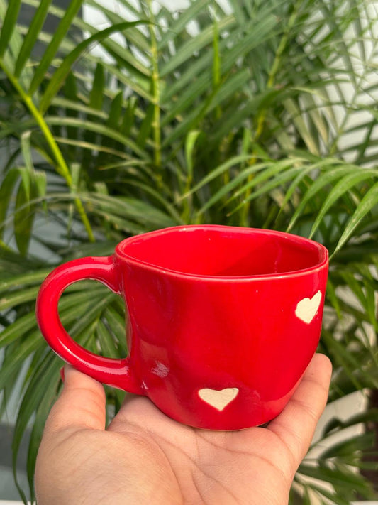 Small Red Heart Diamond Coffee Mug