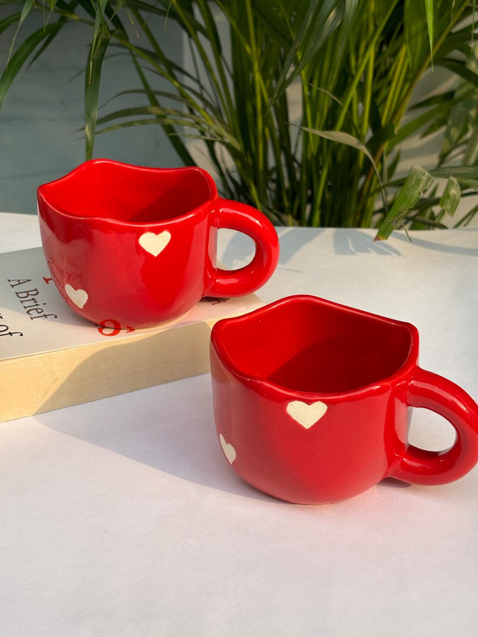 Pinterest Red Heart Coffee Mug