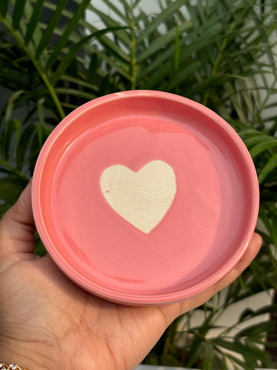 Pink Heart Snack Plate