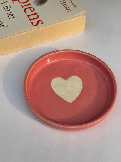 Pink Heart Snack Plate