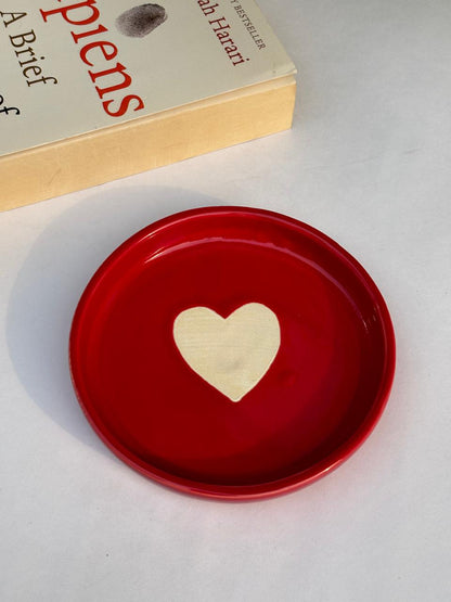 Red Heart Snack Plate