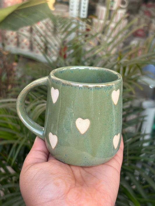 Green Emerald Heart Mug