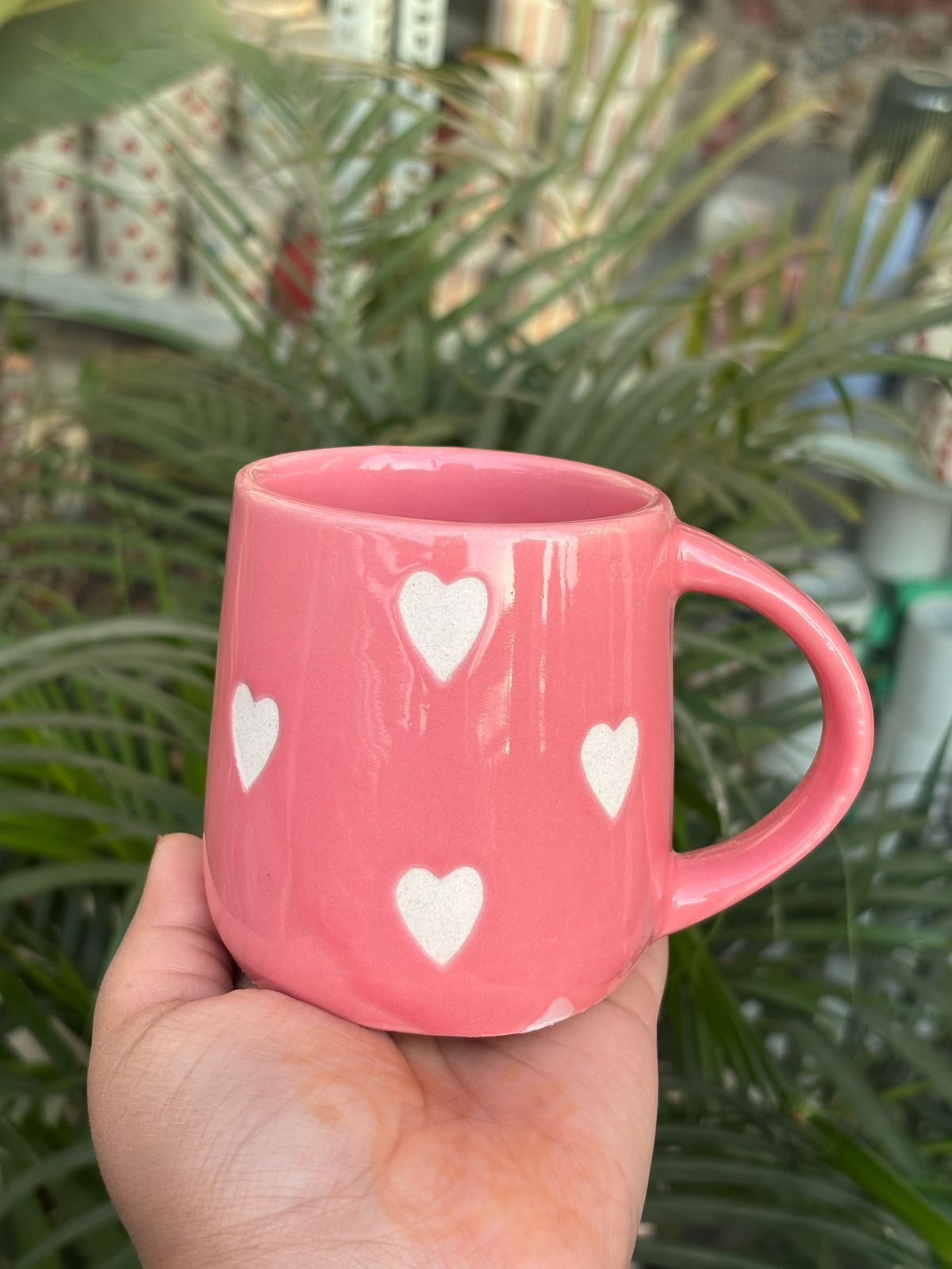 Pink Emerald Heart Mug