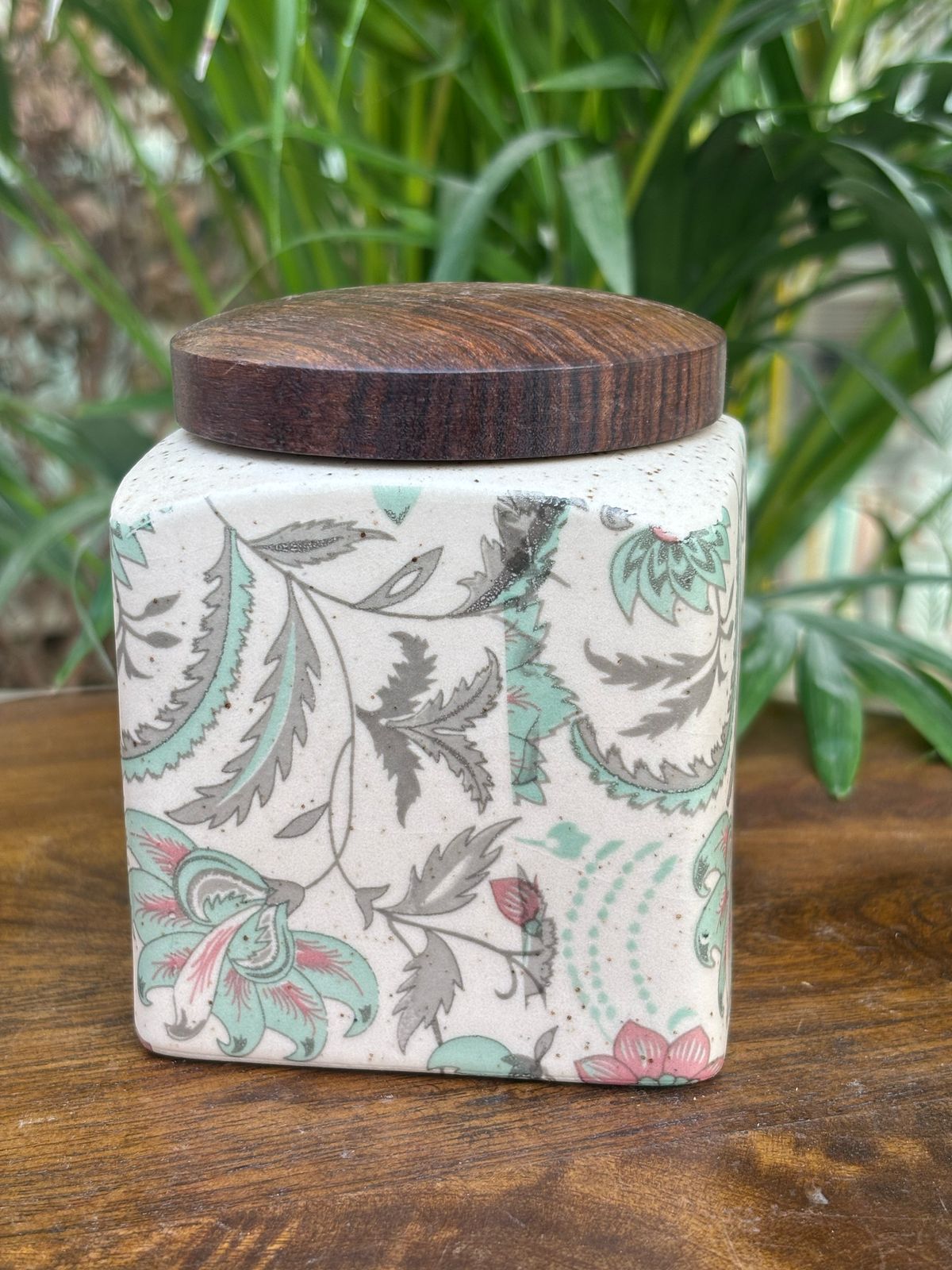 Multi-Floral Print Airtight Jar