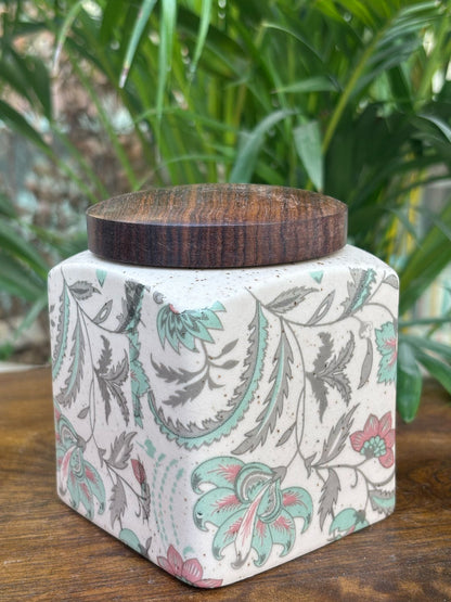 Multi-Floral Print Airtight Jar